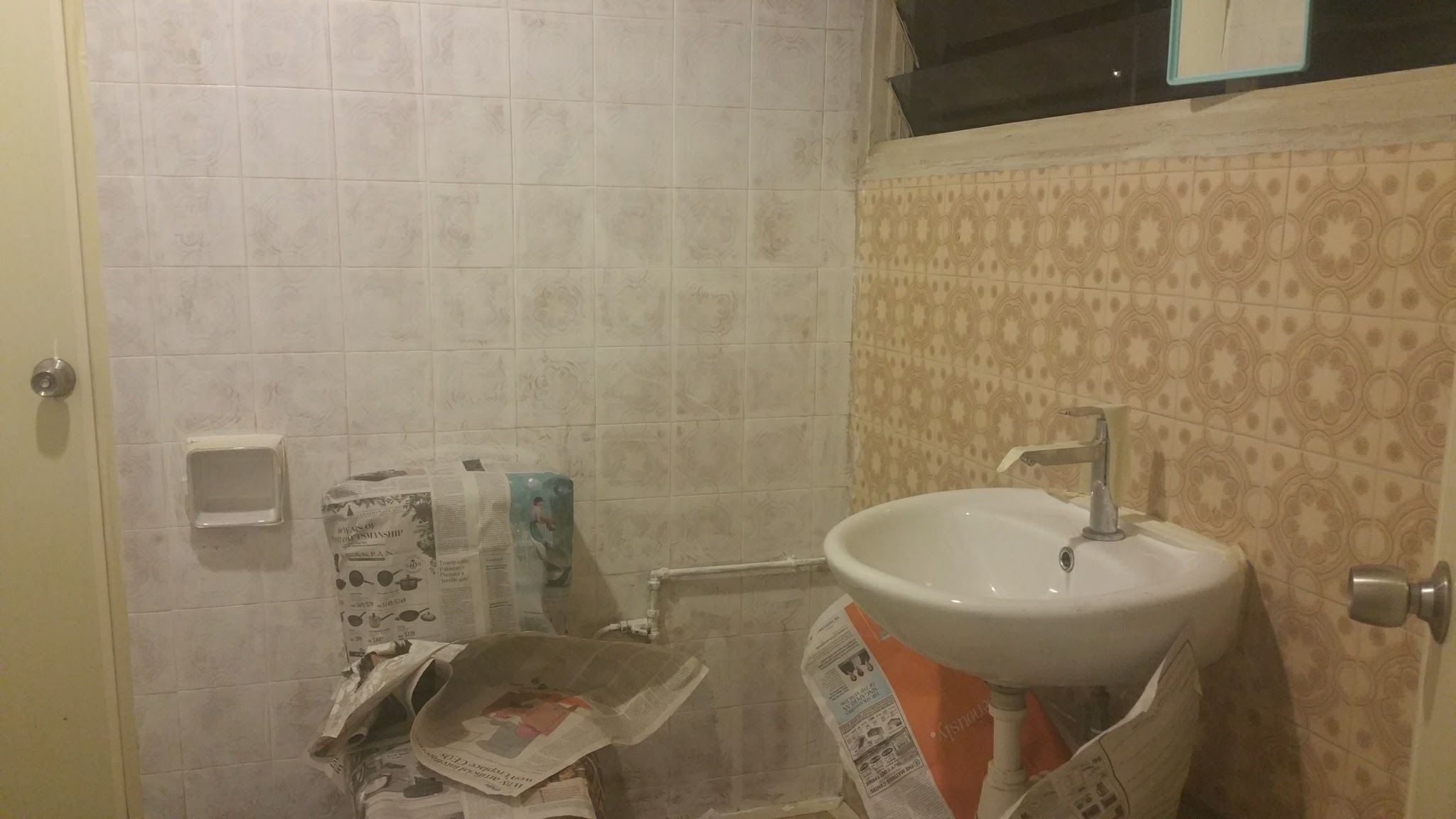 How I Painted Our Bathroom S Ceramic Tile Floors A Simple And